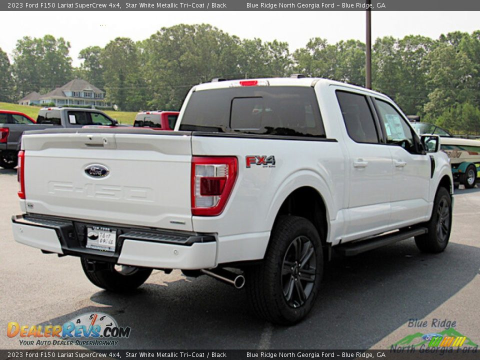 2023 Ford F150 Lariat SuperCrew 4x4 Star White Metallic Tri-Coat / Black Photo #5