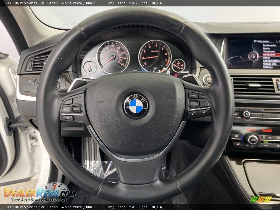 2016 BMW 5 Series 528i Sedan Alpine White / Black Photo #17