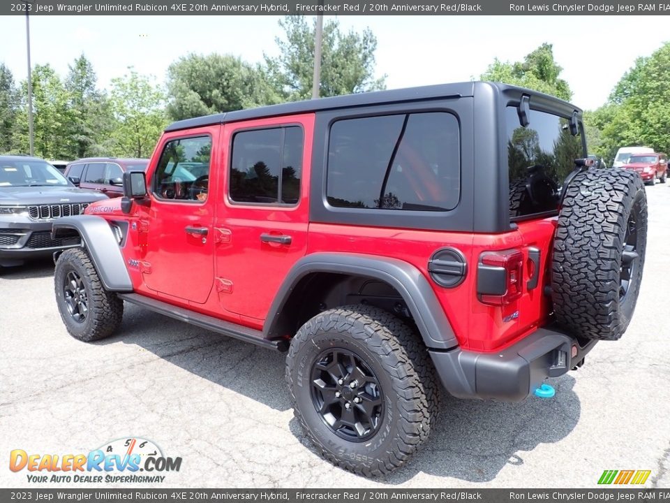 2023 Jeep Wrangler Unlimited Rubicon 4XE 20th Anniversary Hybrid Firecracker Red / 20th Anniversary Red/Black Photo #3