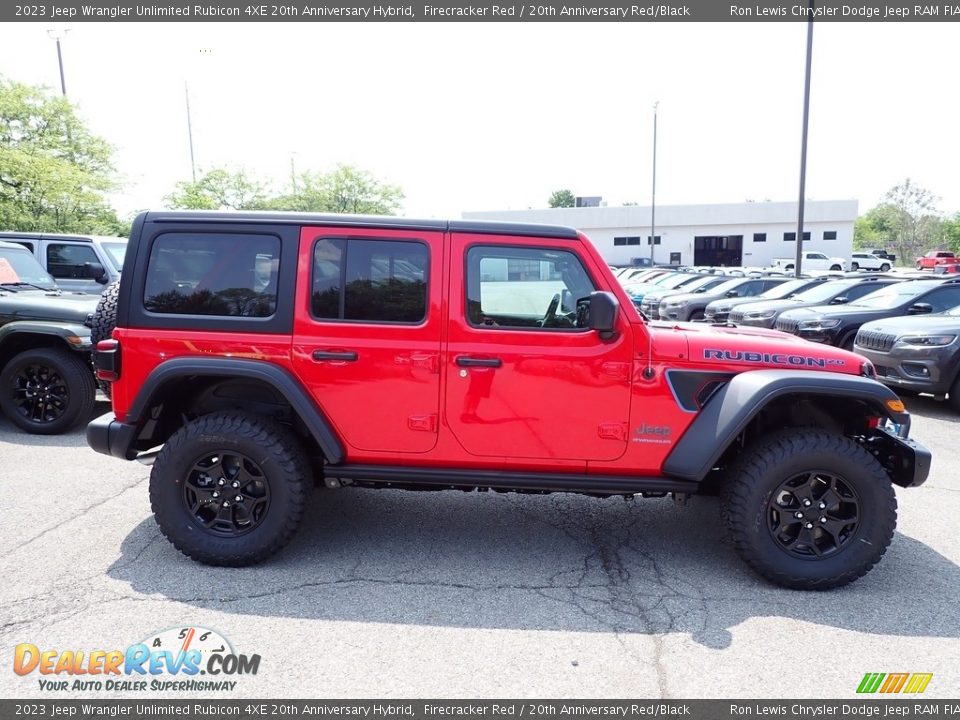 Firecracker Red 2023 Jeep Wrangler Unlimited Rubicon 4XE 20th Anniversary Hybrid Photo #6