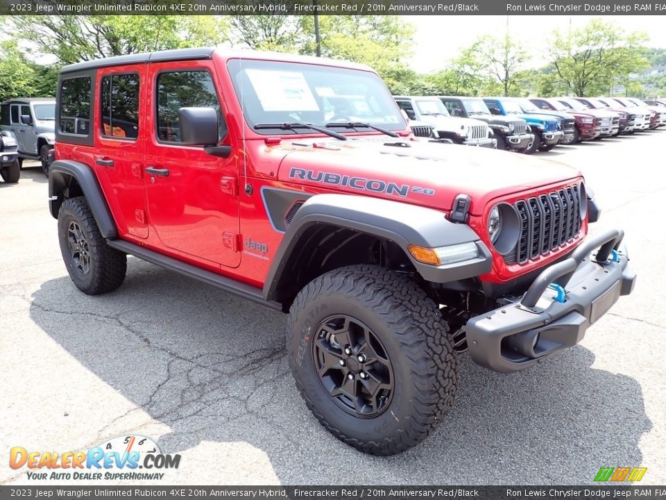 Front 3/4 View of 2023 Jeep Wrangler Unlimited Rubicon 4XE 20th Anniversary Hybrid Photo #7