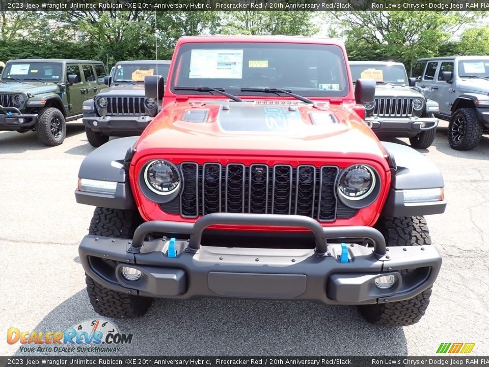 2023 Jeep Wrangler Unlimited Rubicon 4XE 20th Anniversary Hybrid Firecracker Red / 20th Anniversary Red/Black Photo #8