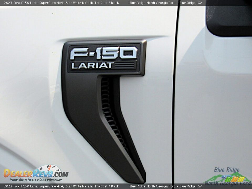 2023 Ford F150 Lariat SuperCrew 4x4 Star White Metallic Tri-Coat / Black Photo #29