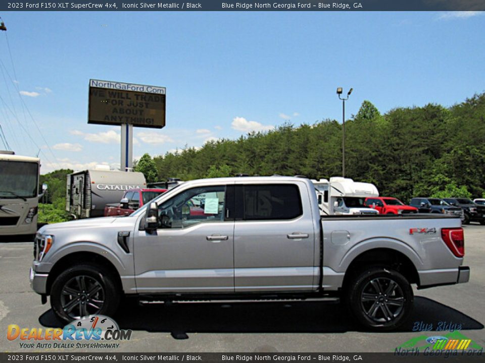 2023 Ford F150 XLT SuperCrew 4x4 Iconic Silver Metallic / Black Photo #2