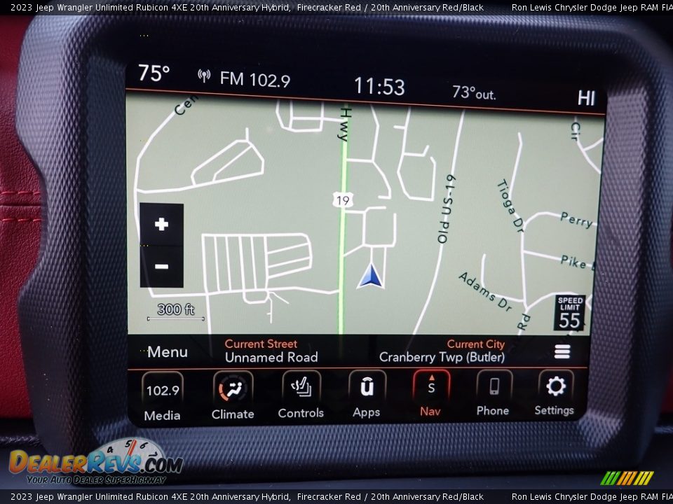 Navigation of 2023 Jeep Wrangler Unlimited Rubicon 4XE 20th Anniversary Hybrid Photo #24