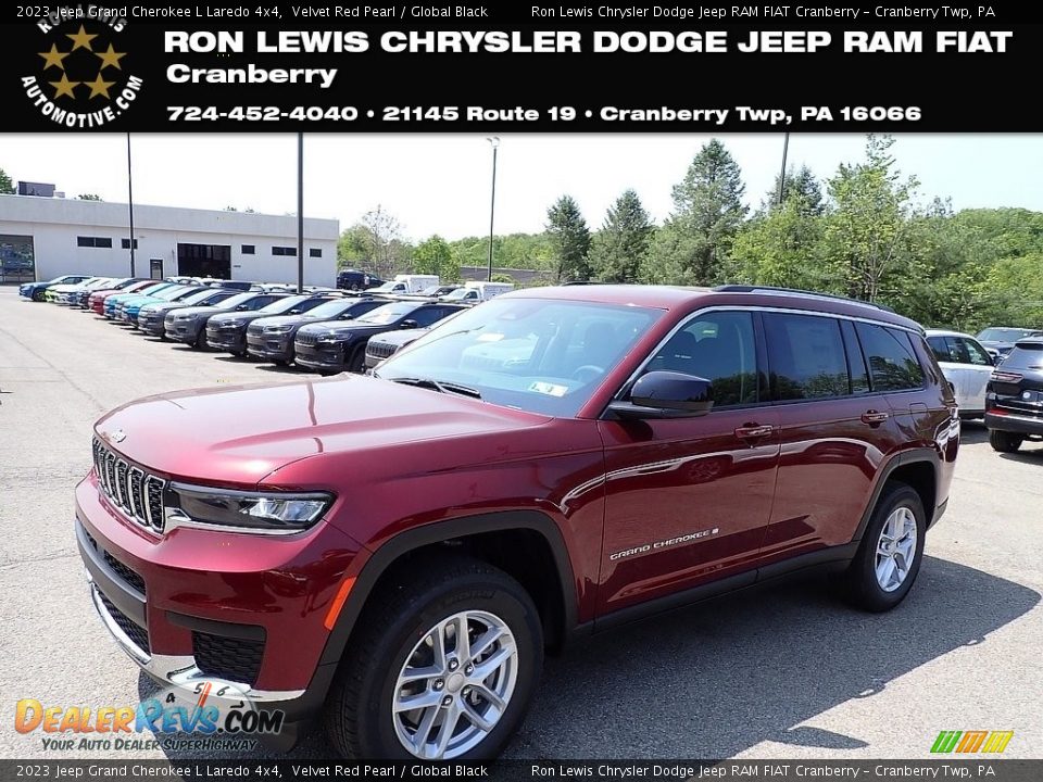 2023 Jeep Grand Cherokee L Laredo 4x4 Velvet Red Pearl / Global Black Photo #1