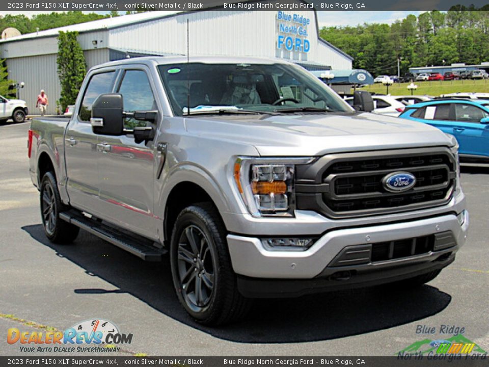 2023 Ford F150 XLT SuperCrew 4x4 Iconic Silver Metallic / Black Photo #7