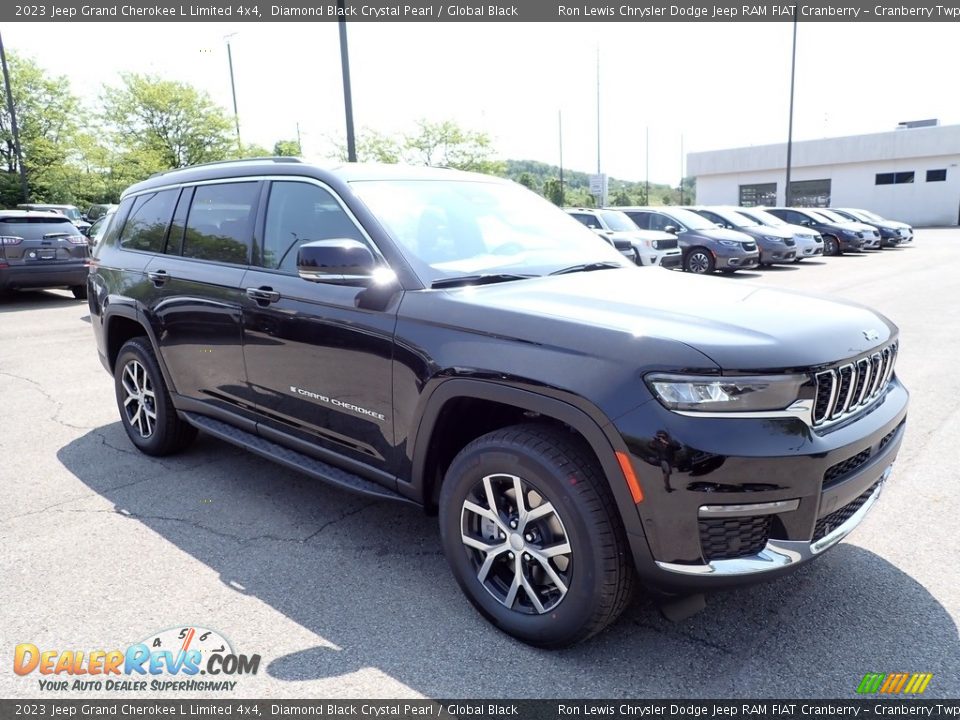 2023 Jeep Grand Cherokee L Limited 4x4 Diamond Black Crystal Pearl / Global Black Photo #7