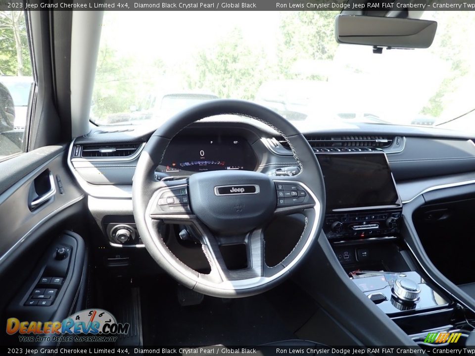 2023 Jeep Grand Cherokee L Limited 4x4 Diamond Black Crystal Pearl / Global Black Photo #13