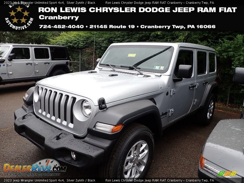 2023 Jeep Wrangler Unlimited Sport 4x4 Silver Zynith / Black Photo #1