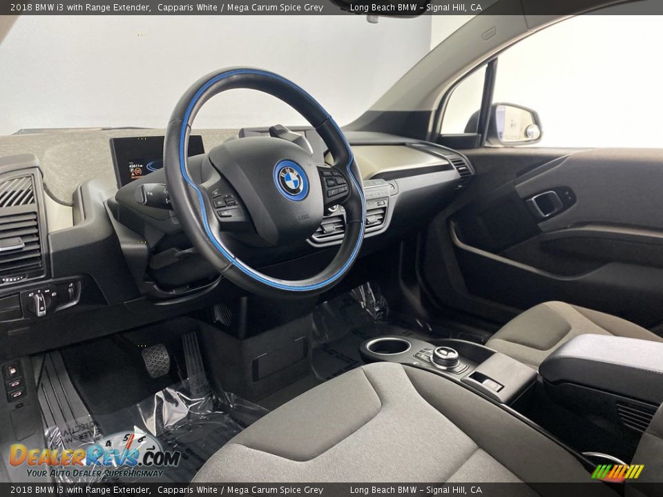 2018 BMW i3 with Range Extender Capparis White / Mega Carum Spice Grey Photo #15