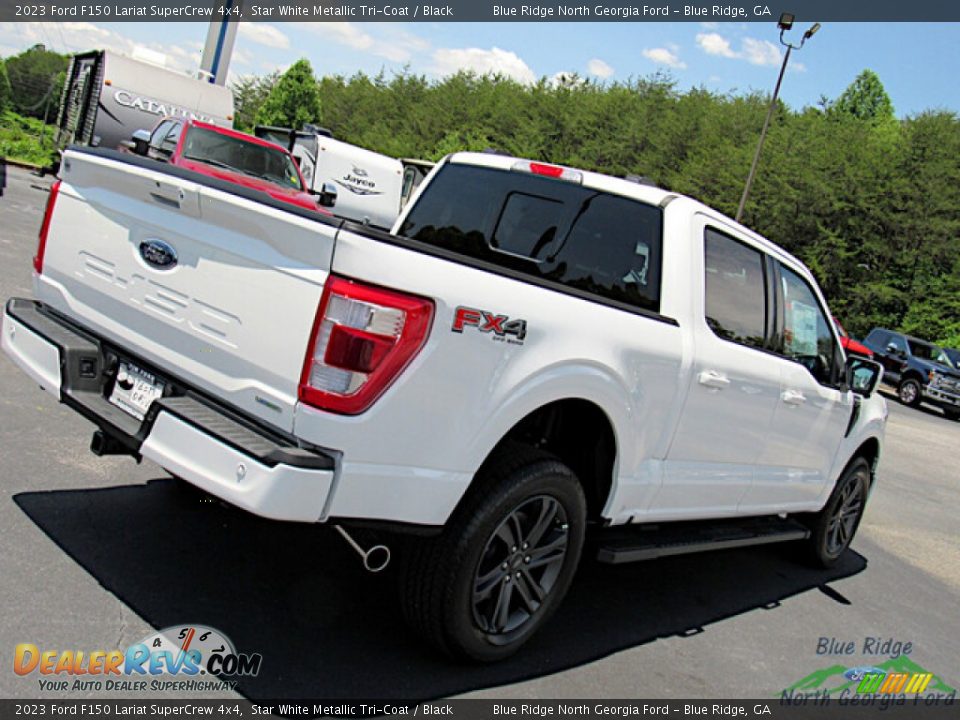 2023 Ford F150 Lariat SuperCrew 4x4 Star White Metallic Tri-Coat / Black Photo #30