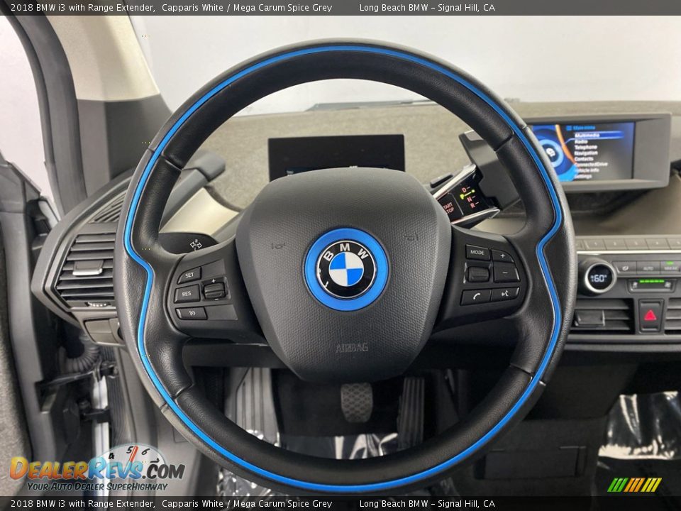 2018 BMW i3 with Range Extender Capparis White / Mega Carum Spice Grey Photo #17