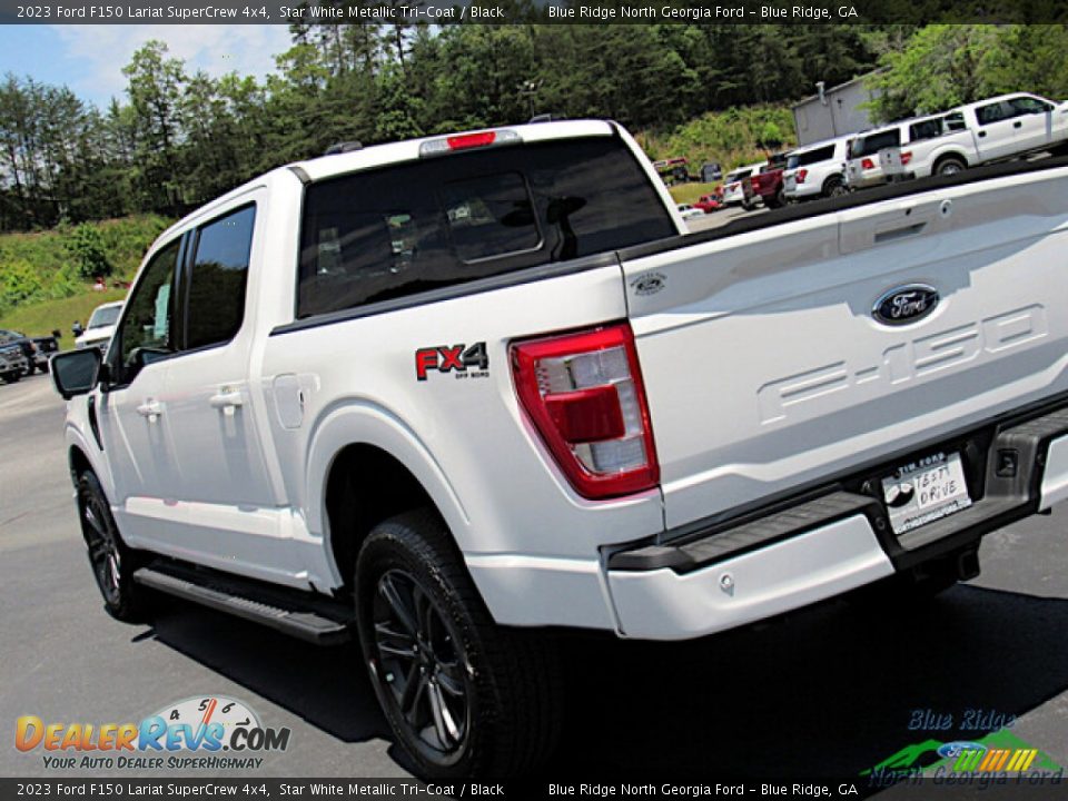 2023 Ford F150 Lariat SuperCrew 4x4 Star White Metallic Tri-Coat / Black Photo #31