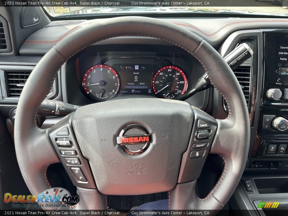 2021 Nissan Titan Pro-4X Crew Cab 4x4 Steering Wheel Photo #8