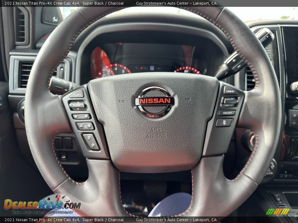 2021 Nissan Titan Pro-4X Crew Cab 4x4 Steering Wheel Photo #9