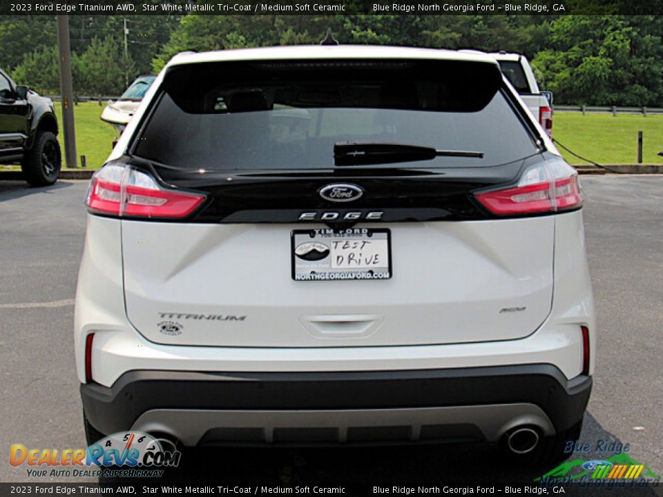 2023 Ford Edge Titanium AWD Star White Metallic Tri-Coat / Medium Soft Ceramic Photo #4