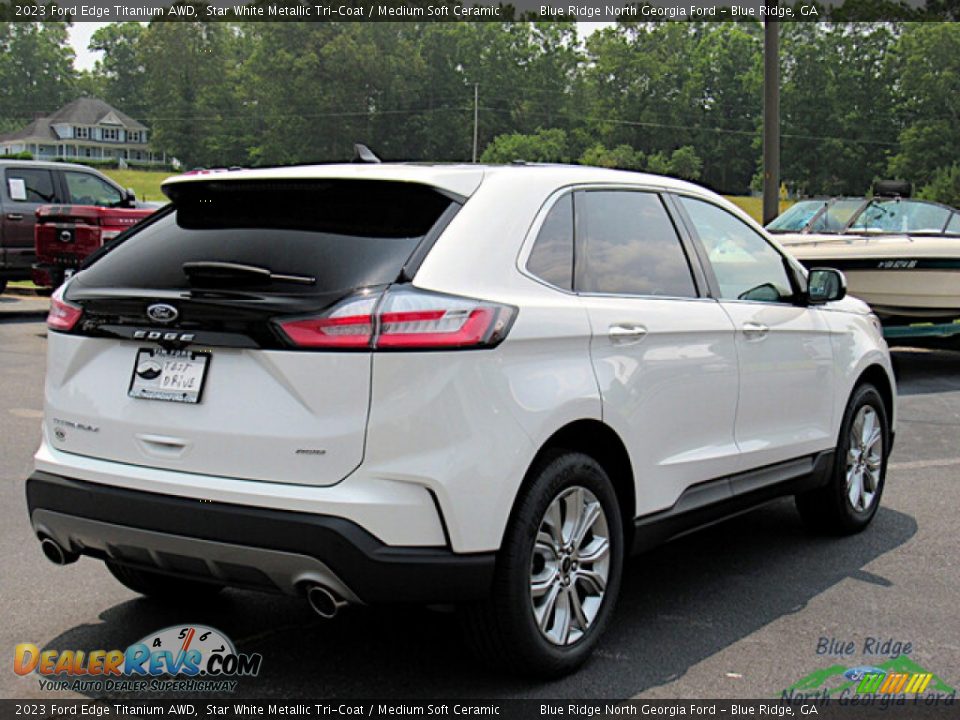 2023 Ford Edge Titanium AWD Star White Metallic Tri-Coat / Medium Soft Ceramic Photo #5