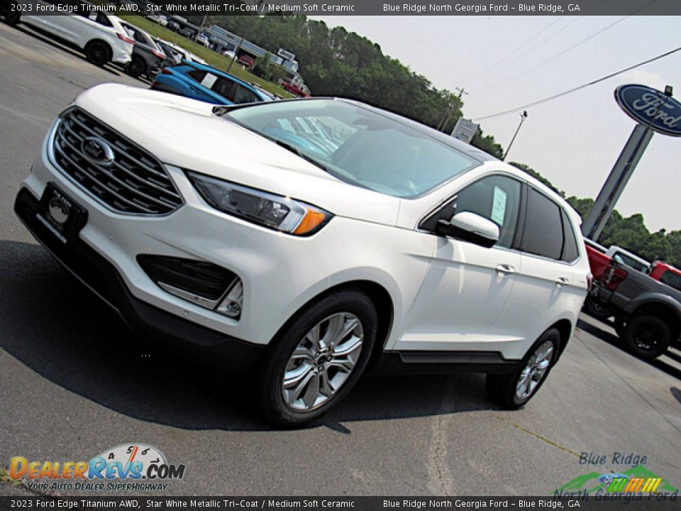 2023 Ford Edge Titanium AWD Star White Metallic Tri-Coat / Medium Soft Ceramic Photo #19