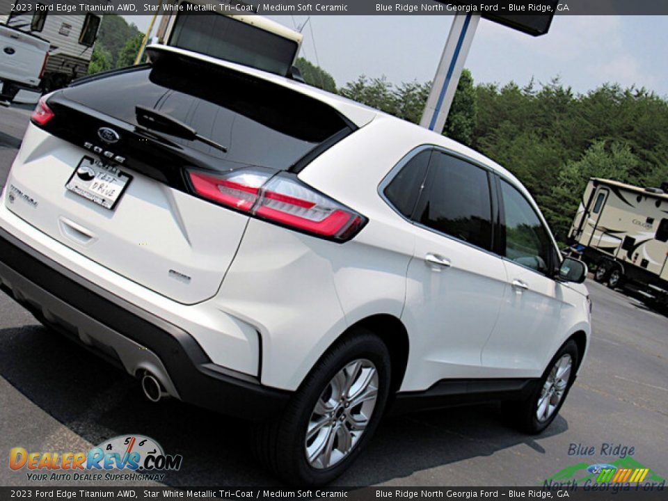 2023 Ford Edge Titanium AWD Star White Metallic Tri-Coat / Medium Soft Ceramic Photo #21