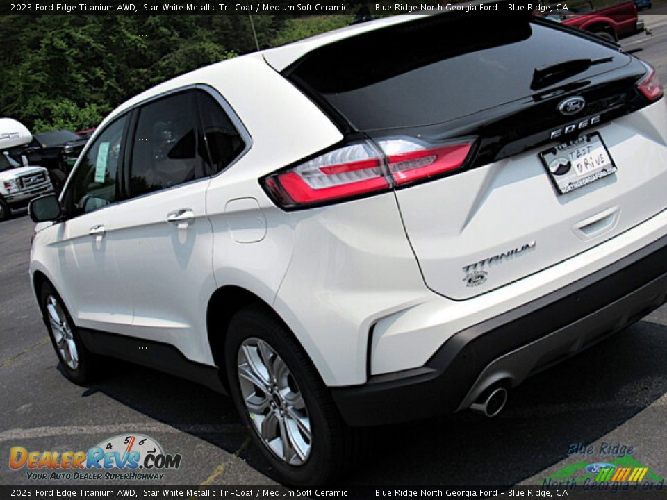 2023 Ford Edge Titanium AWD Star White Metallic Tri-Coat / Medium Soft Ceramic Photo #22