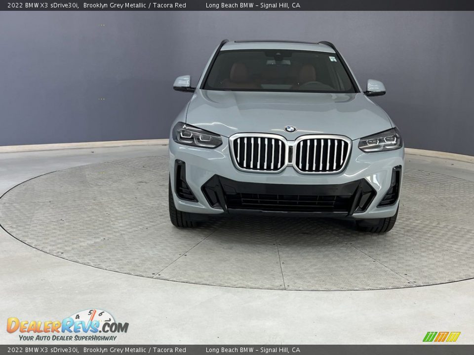 2022 BMW X3 sDrive30i Brooklyn Grey Metallic / Tacora Red Photo #2