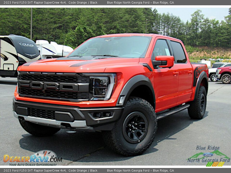 2023 Ford F150 SVT Raptor SuperCrew 4x4 Code Orange / Black Photo #1