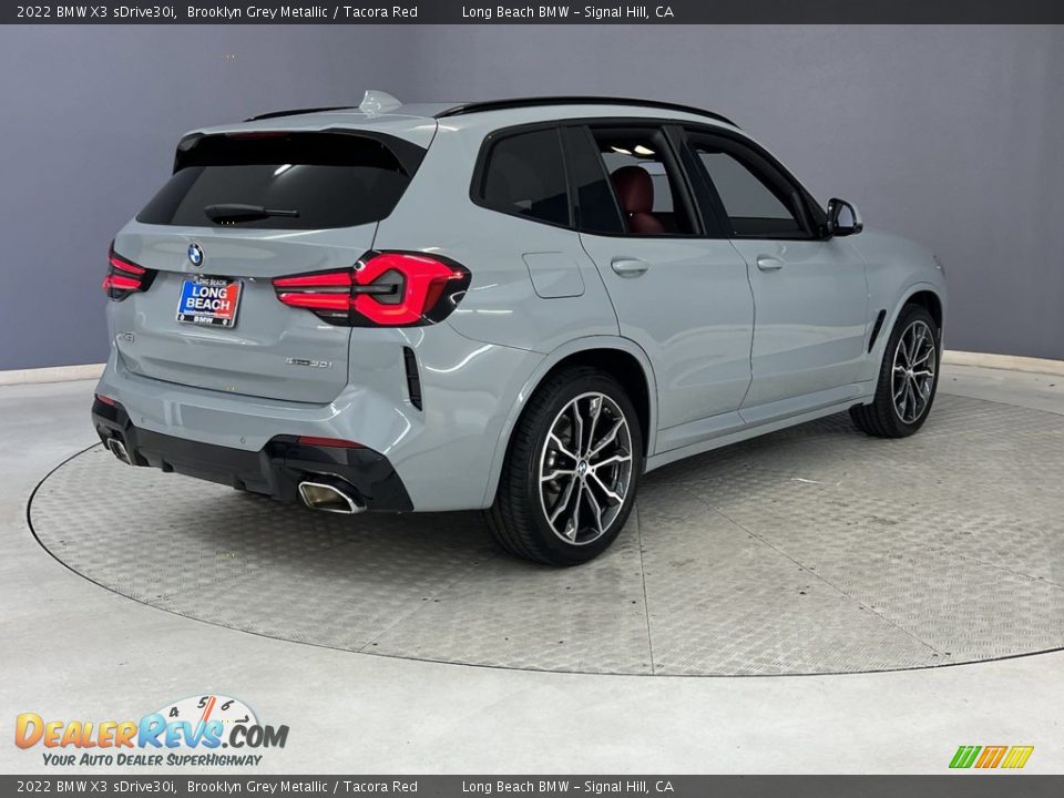 2022 BMW X3 sDrive30i Brooklyn Grey Metallic / Tacora Red Photo #6