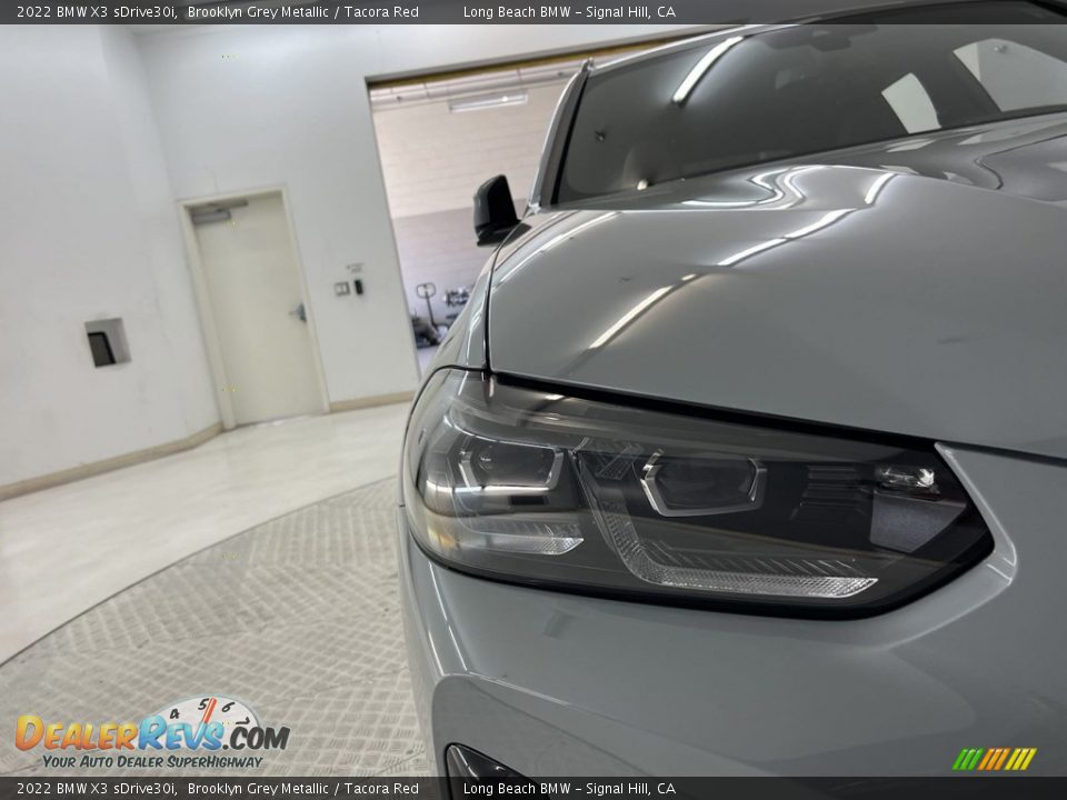2022 BMW X3 sDrive30i Brooklyn Grey Metallic / Tacora Red Photo #7