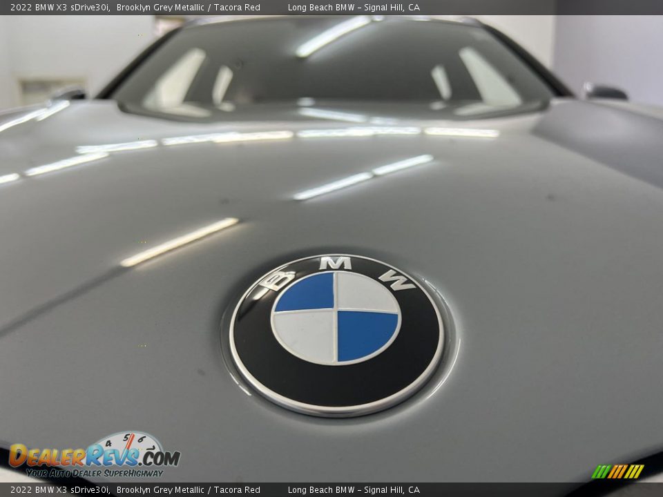 2022 BMW X3 sDrive30i Brooklyn Grey Metallic / Tacora Red Photo #8