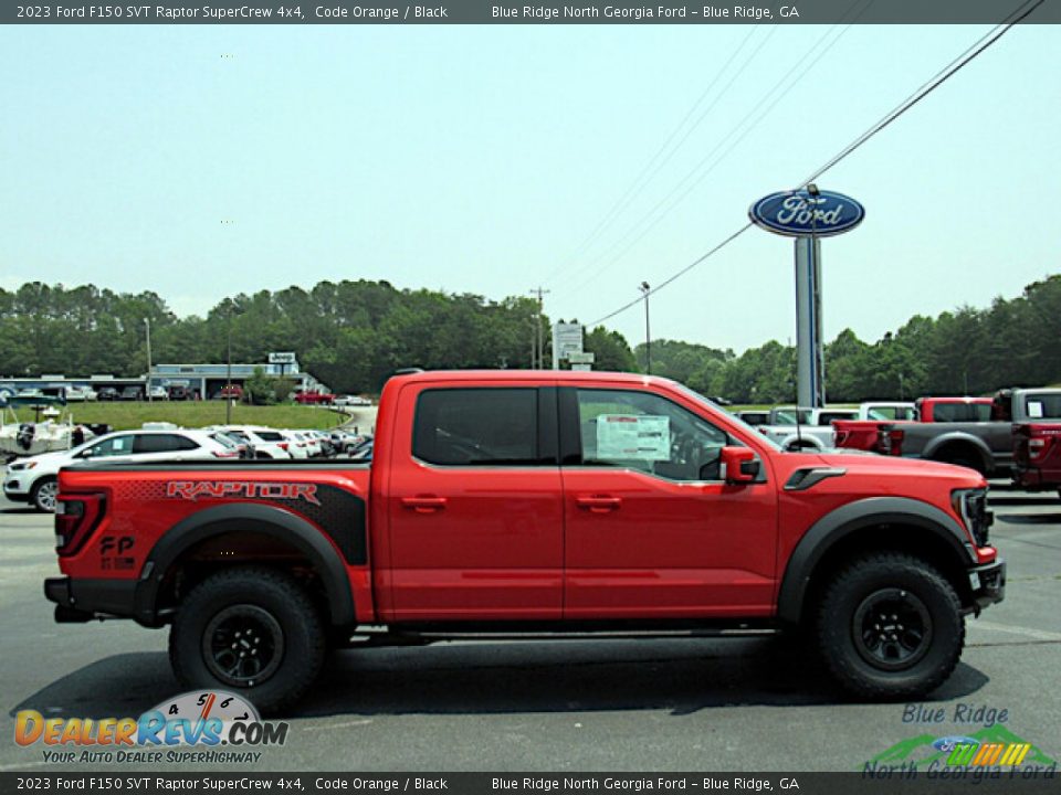 2023 Ford F150 SVT Raptor SuperCrew 4x4 Code Orange / Black Photo #6