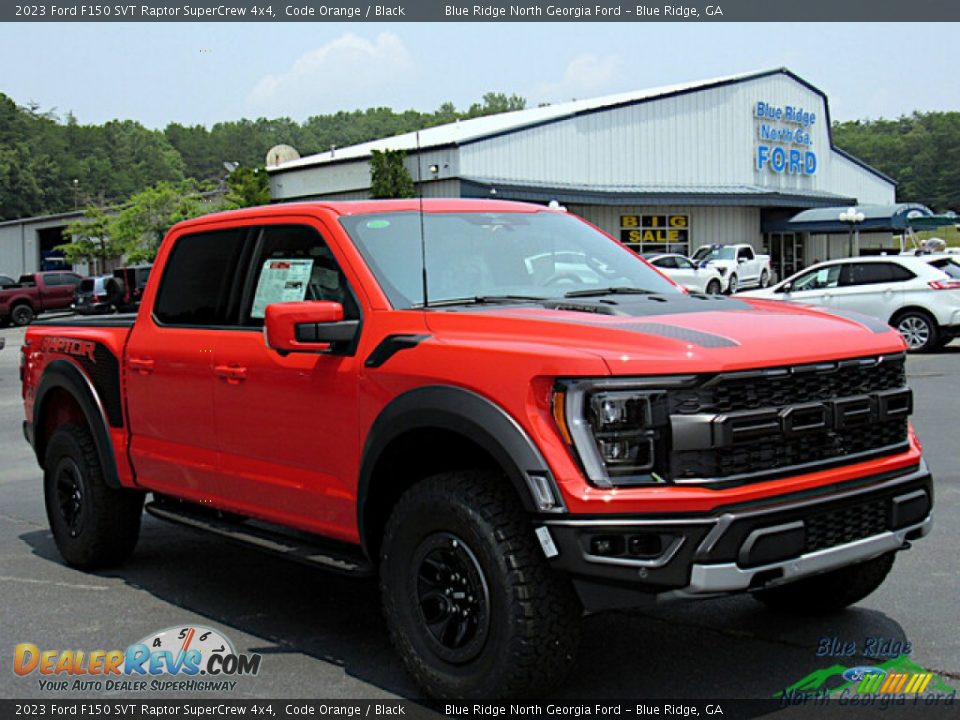 2023 Ford F150 SVT Raptor SuperCrew 4x4 Code Orange / Black Photo #7