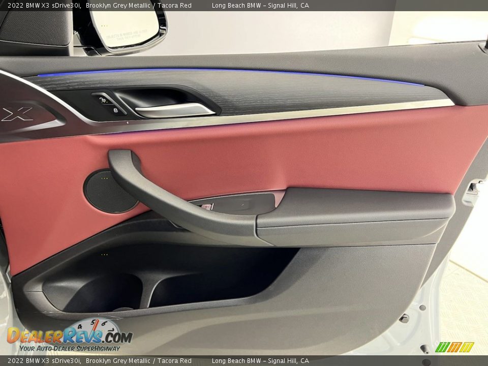 2022 BMW X3 sDrive30i Brooklyn Grey Metallic / Tacora Red Photo #12