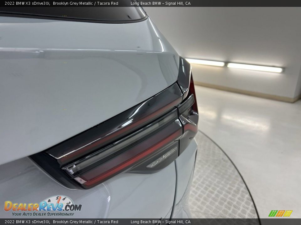 2022 BMW X3 sDrive30i Brooklyn Grey Metallic / Tacora Red Photo #15