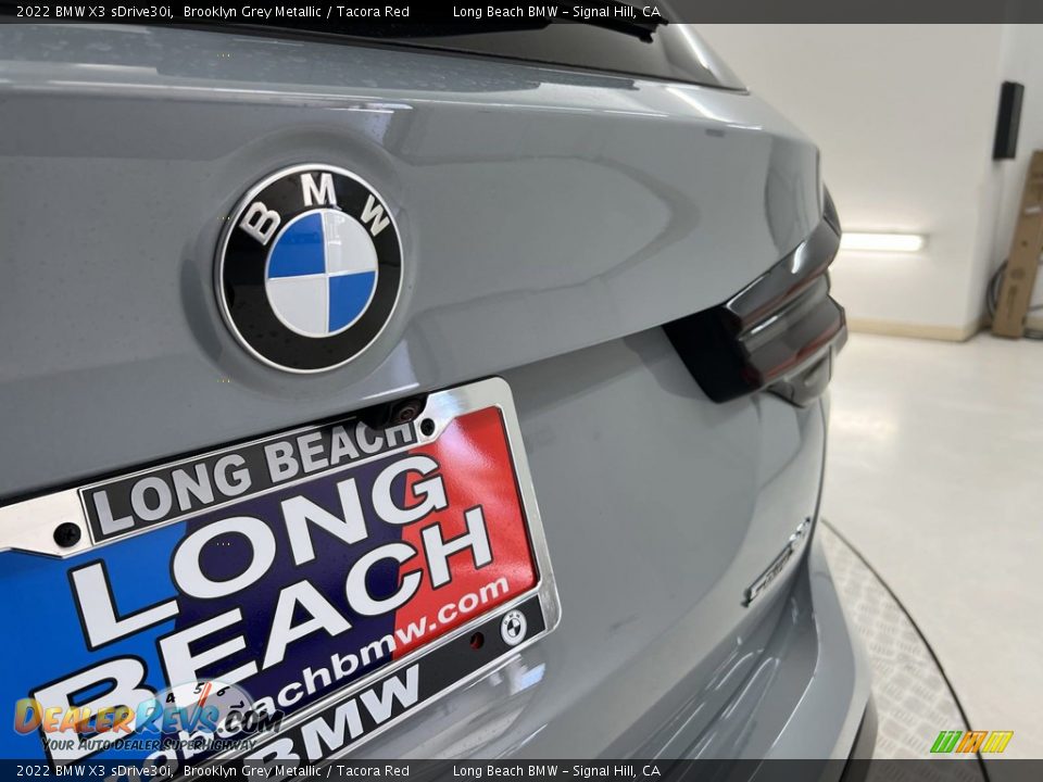 2022 BMW X3 sDrive30i Brooklyn Grey Metallic / Tacora Red Photo #16