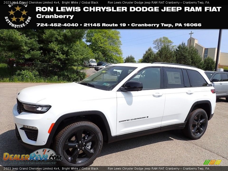 2023 Jeep Grand Cherokee Limited 4x4 Bright White / Global Black Photo #1