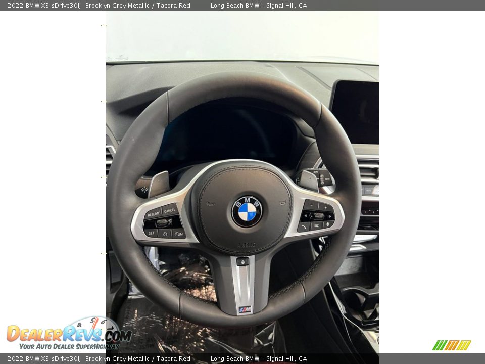 2022 BMW X3 sDrive30i Brooklyn Grey Metallic / Tacora Red Photo #28