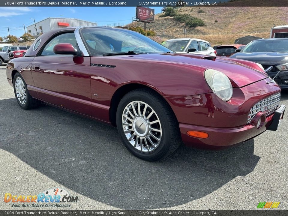 2004 Ford Thunderbird Deluxe Roadster Merlot Metallic / Light Sand Photo #1