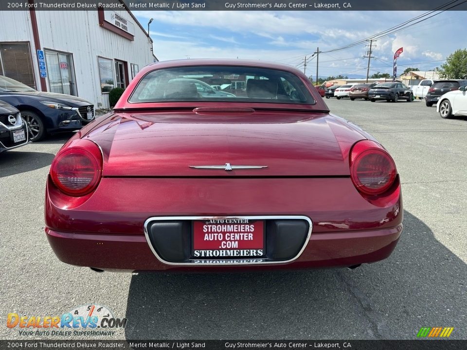 2004 Ford Thunderbird Deluxe Roadster Merlot Metallic / Light Sand Photo #5