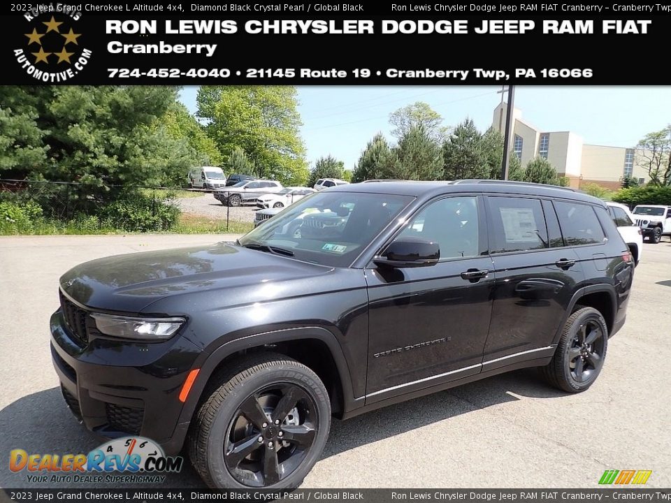 2023 Jeep Grand Cherokee L Altitude 4x4 Diamond Black Crystal Pearl / Global Black Photo #1