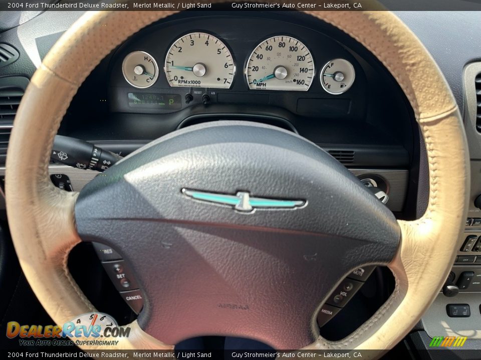 2004 Ford Thunderbird Deluxe Roadster Merlot Metallic / Light Sand Photo #8