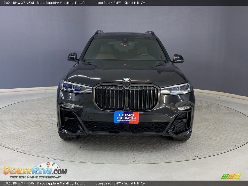 2021 BMW X7 M50i Black Sapphire Metallic / Tartufo Photo #2