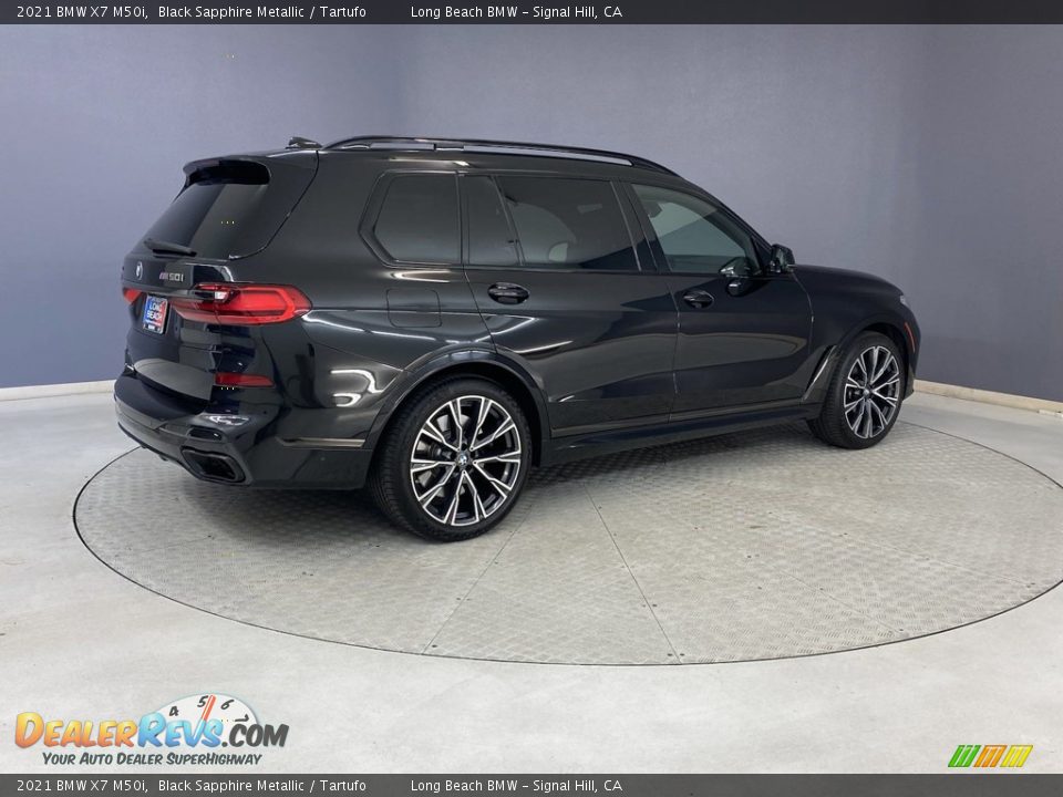 2021 BMW X7 M50i Black Sapphire Metallic / Tartufo Photo #5