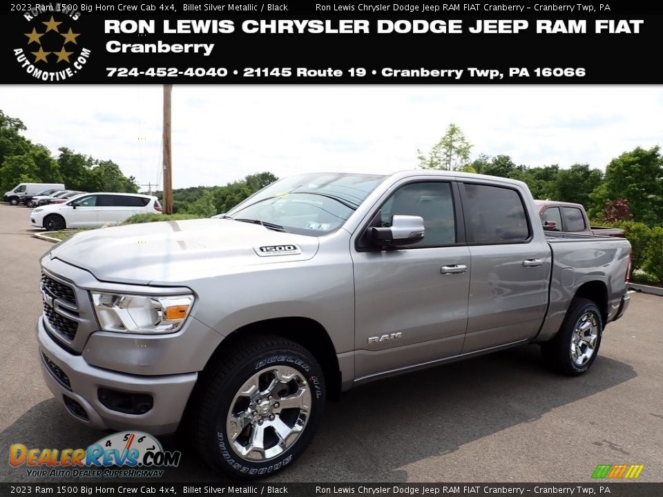 2023 Ram 1500 Big Horn Crew Cab 4x4 Billet Silver Metallic / Black Photo #1