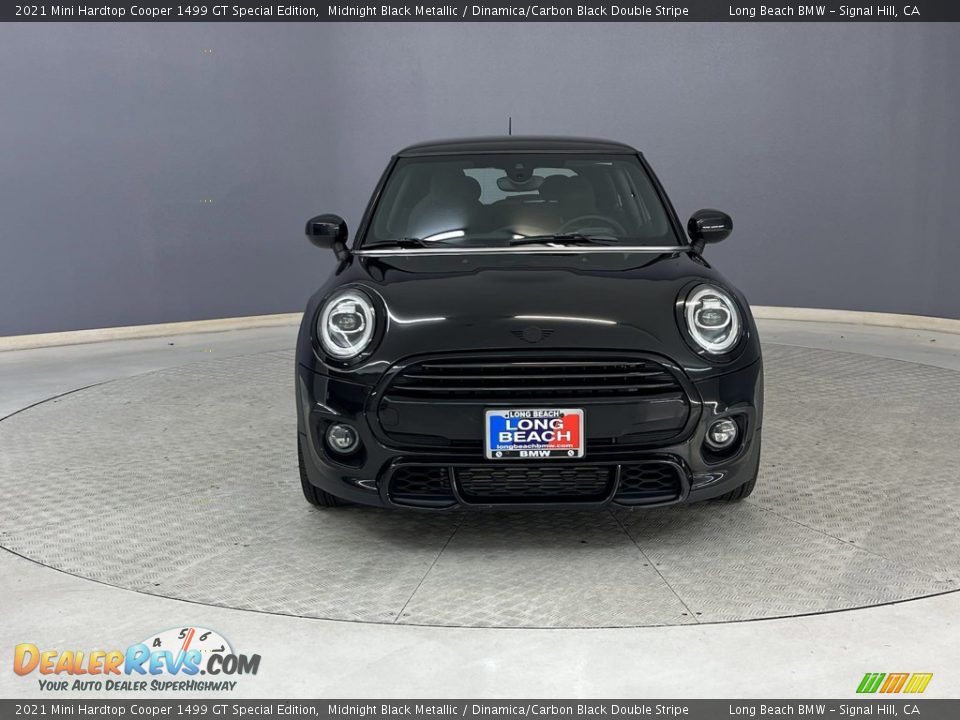 2021 Mini Hardtop Cooper 1499 GT Special Edition Midnight Black Metallic / Dinamica/Carbon Black Double Stripe Photo #3