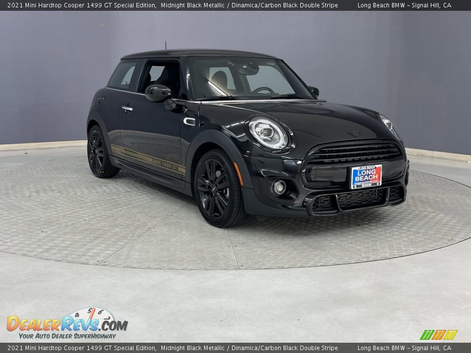 2021 Mini Hardtop Cooper 1499 GT Special Edition Midnight Black Metallic / Dinamica/Carbon Black Double Stripe Photo #5