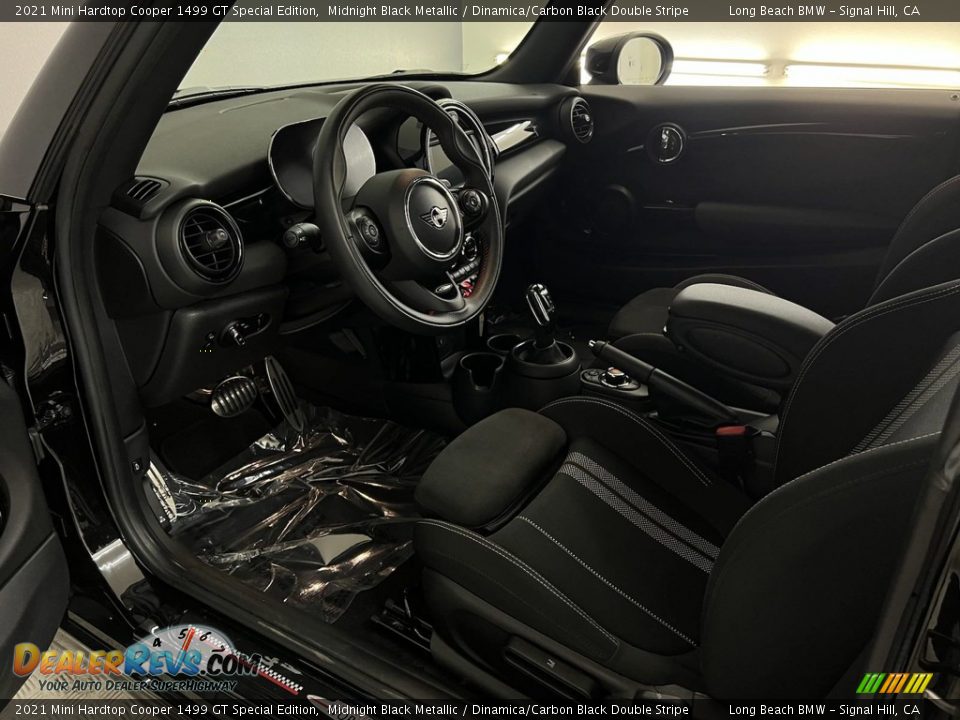 2021 Mini Hardtop Cooper 1499 GT Special Edition Midnight Black Metallic / Dinamica/Carbon Black Double Stripe Photo #27