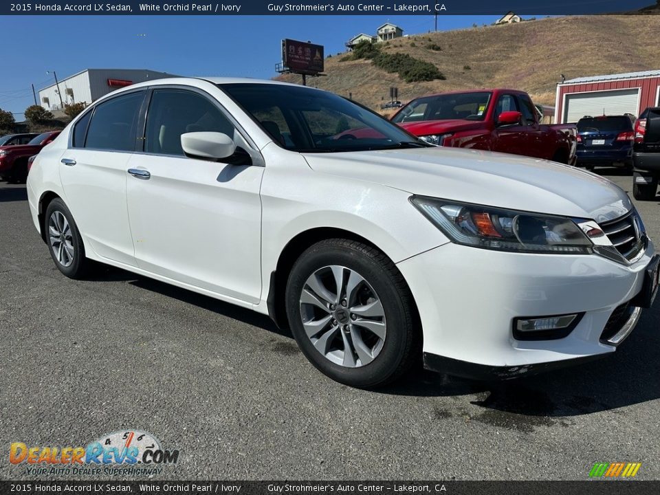 2015 Honda Accord LX Sedan White Orchid Pearl / Ivory Photo #1