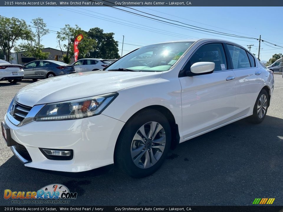 2015 Honda Accord LX Sedan White Orchid Pearl / Ivory Photo #3