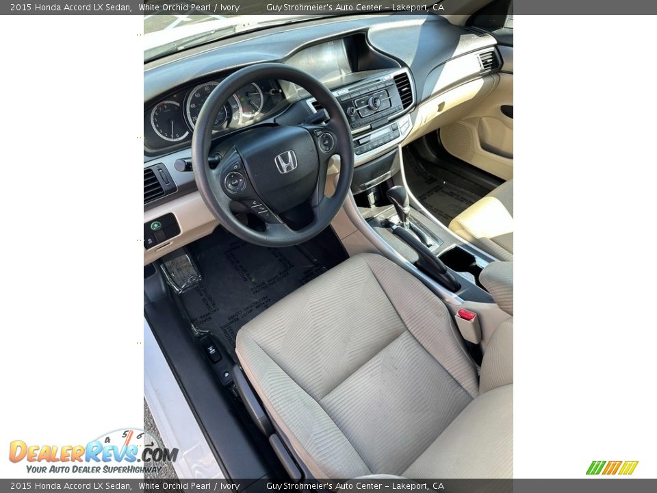 2015 Honda Accord LX Sedan White Orchid Pearl / Ivory Photo #11